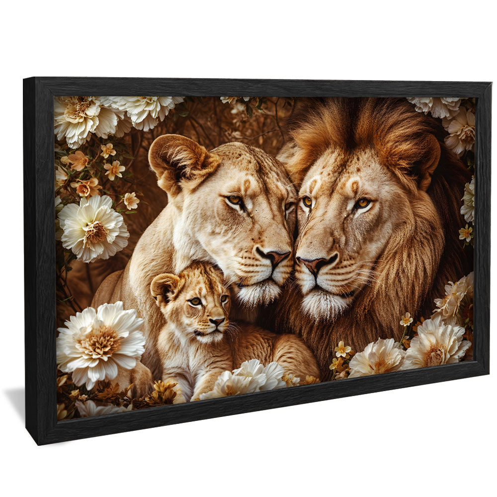 Lion Family Portrait V2264 Canvas