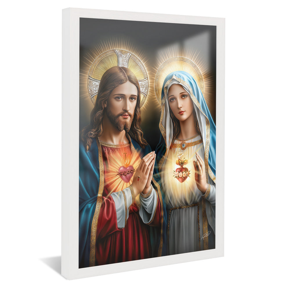 Decorative Canvas Sacred Heart of Jesus and Mary V2180
