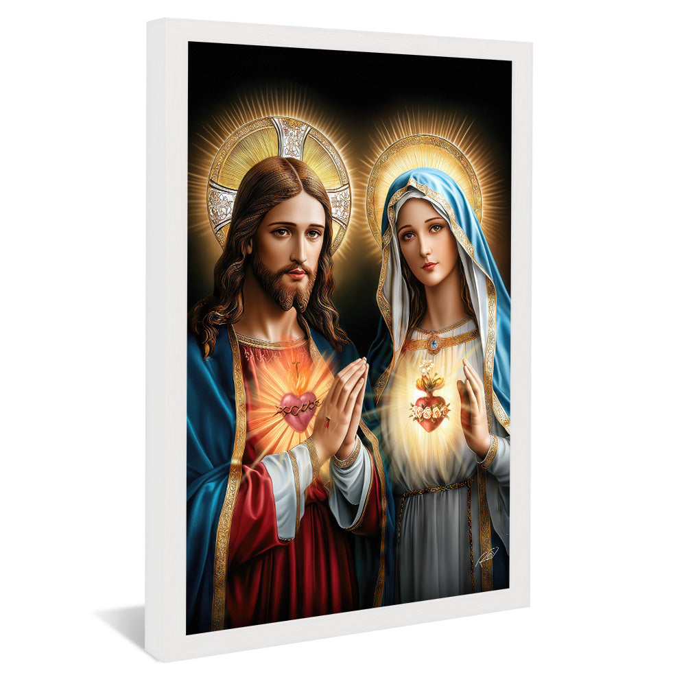 Decorative Canvas Sacred Heart of Jesus and Mary V2180