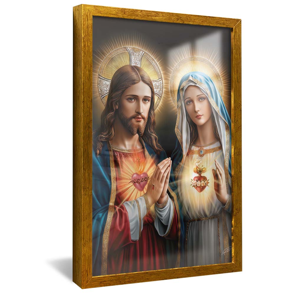 Decorative Canvas Sacred Heart of Jesus and Mary V2180