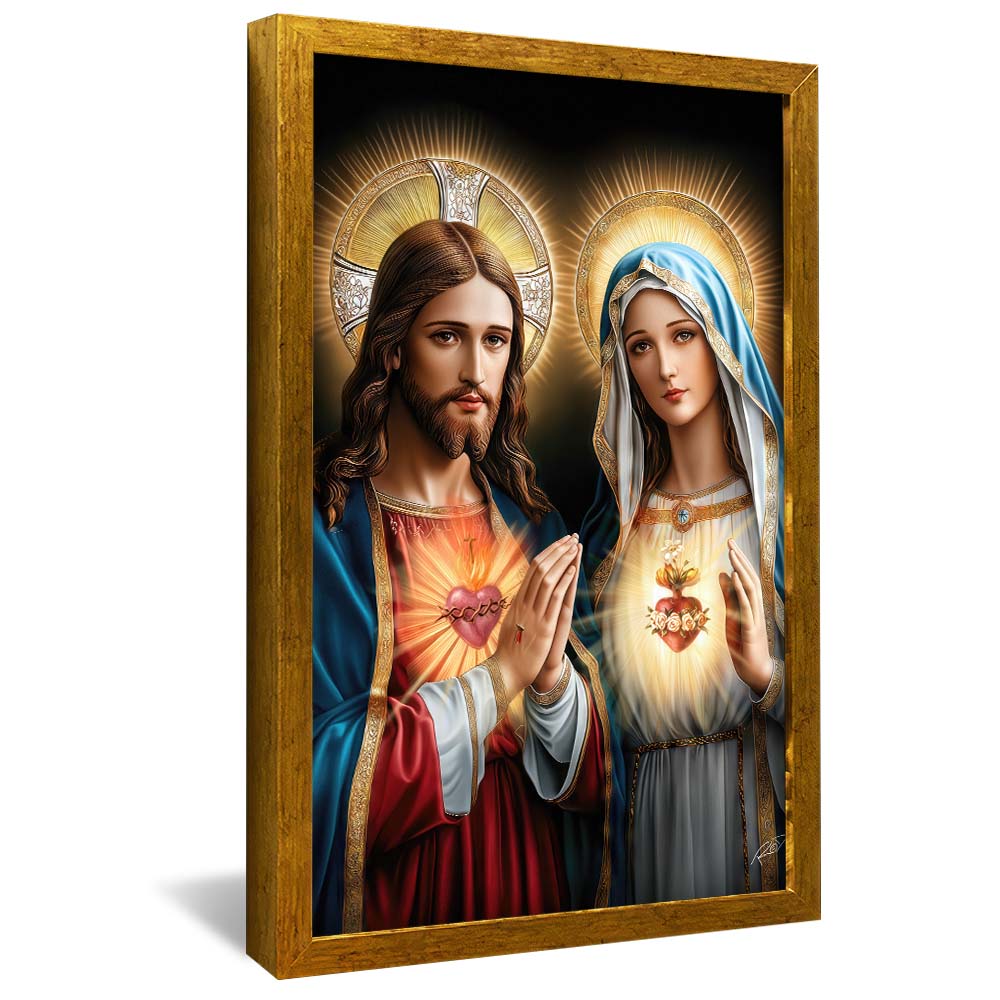 Decorative Canvas Sacred Heart of Jesus and Mary V2180