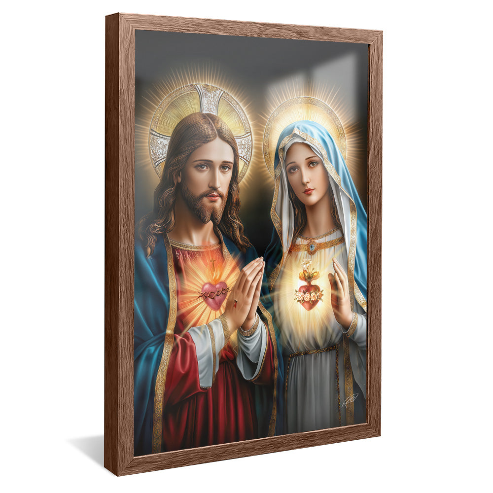Decorative Canvas Sacred Heart of Jesus and Mary V2180