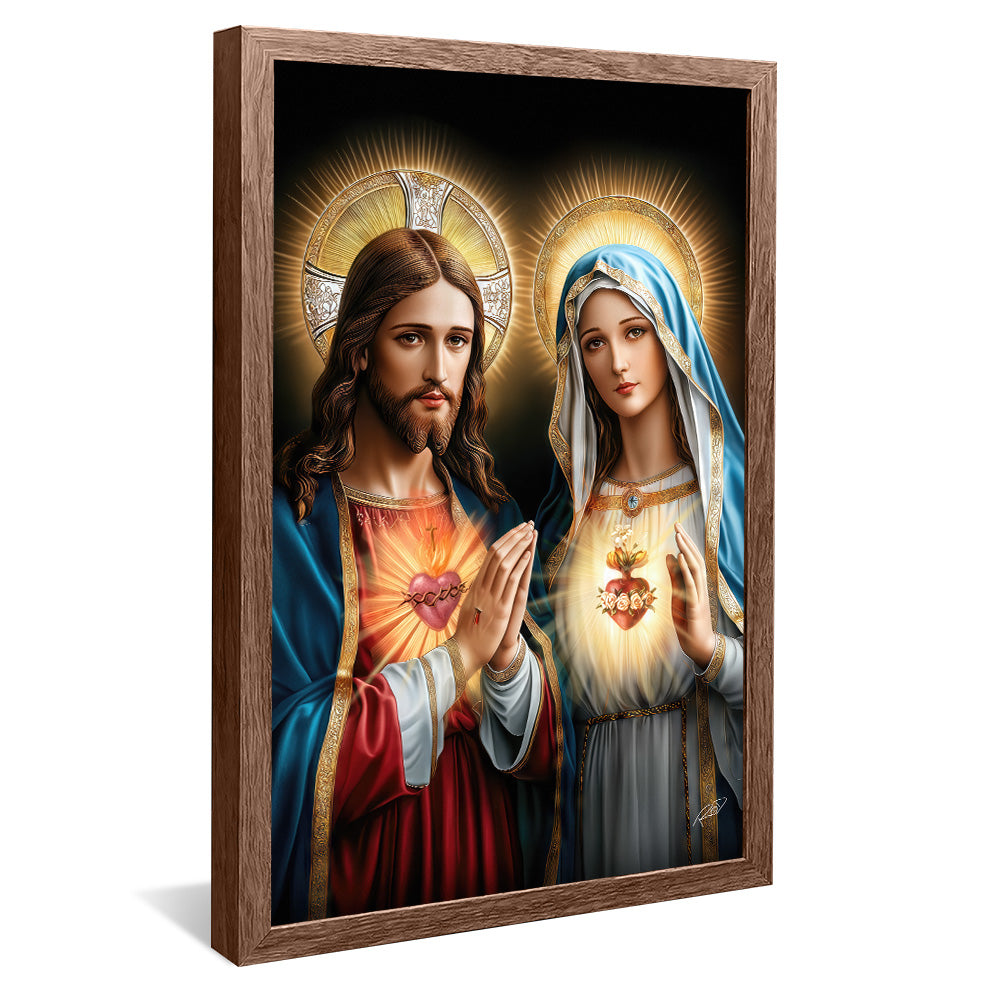 Decorative Canvas Sacred Heart of Jesus and Mary V2180