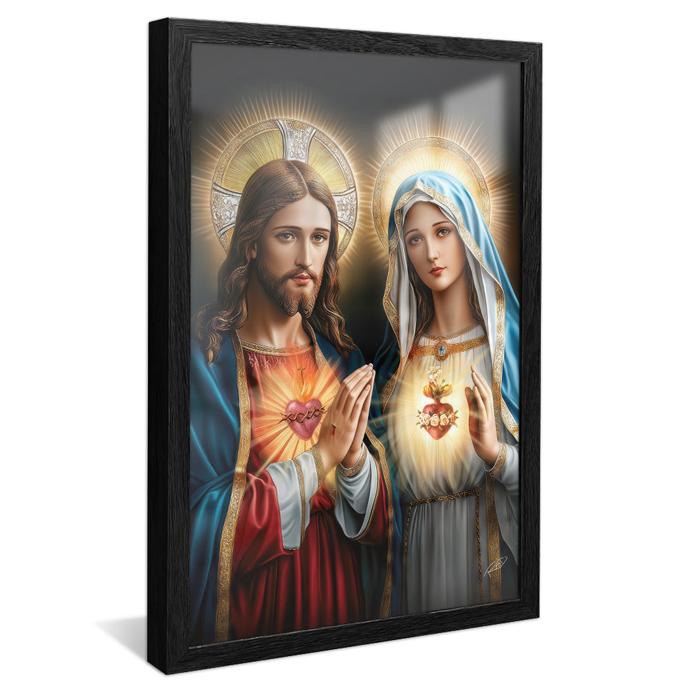 Decorative Canvas Sacred Heart of Jesus and Mary V2180