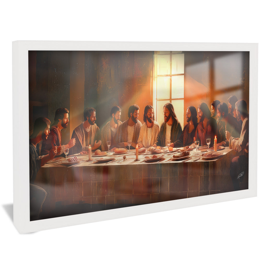 Decorative Canvas Last Supper in Neutral Tones Perspective V2172