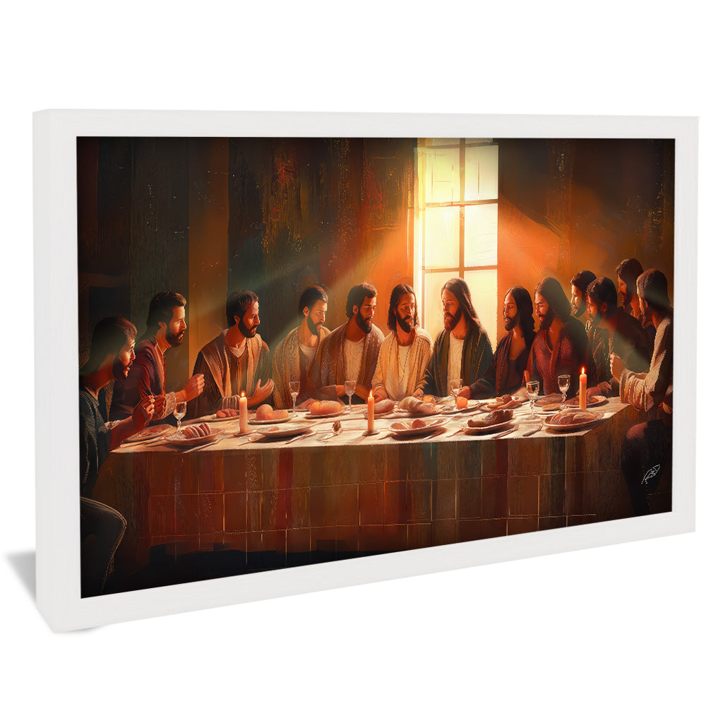 Decorative Canvas Last Supper in Neutral Tones Perspective V2172