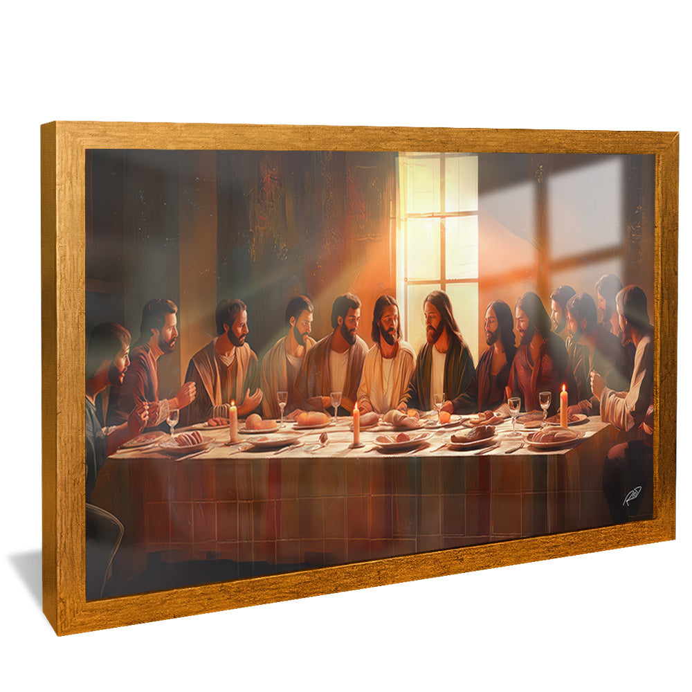 Decorative Canvas Last Supper in Neutral Tones Perspective V2172