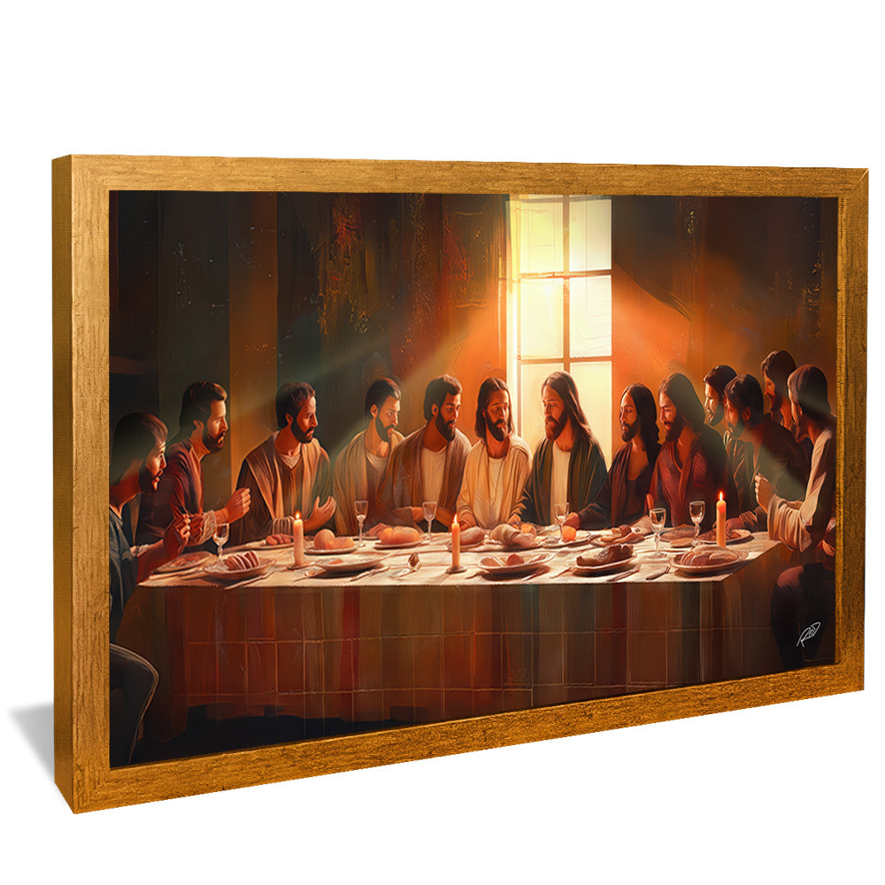 Decorative Canvas Last Supper in Neutral Tones Perspective V2172