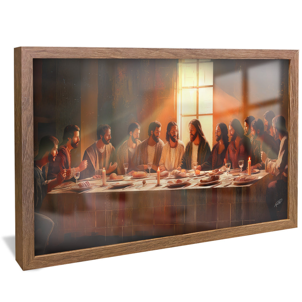 Decorative Canvas Last Supper in Neutral Tones Perspective V2172