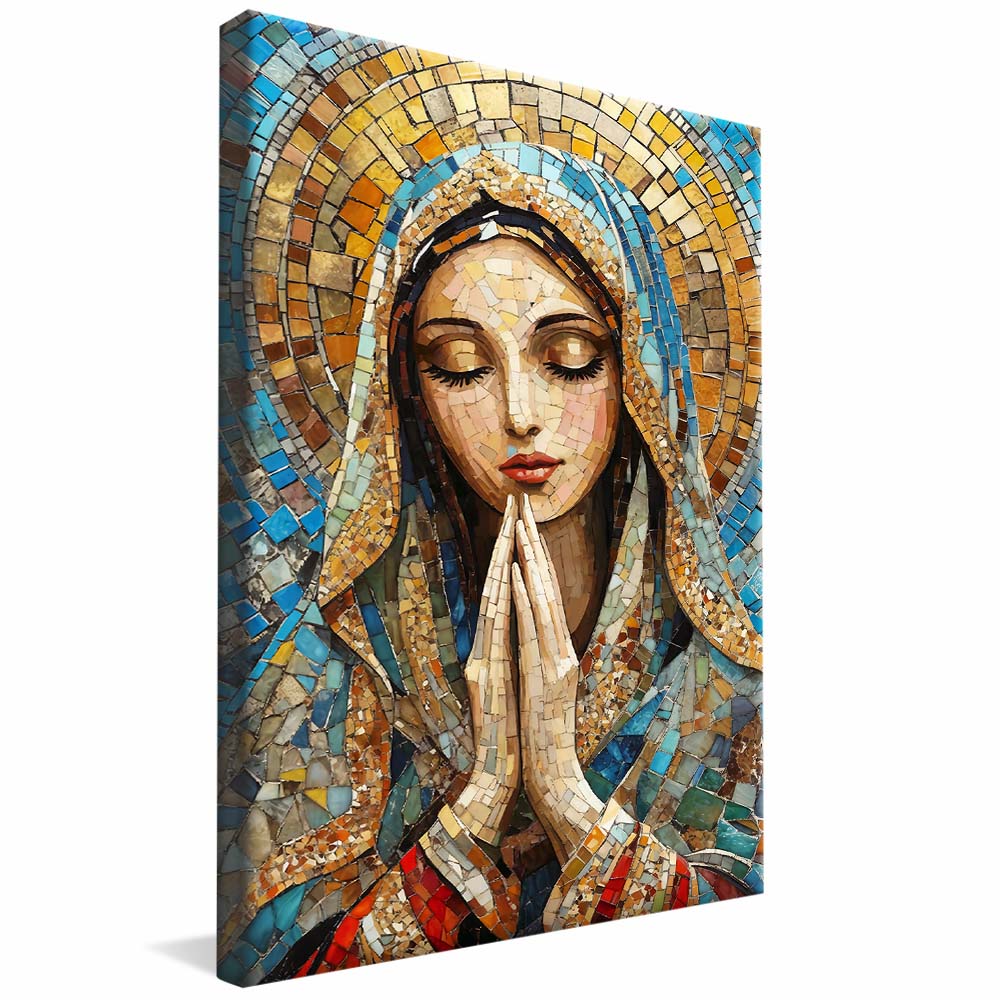 Saint Mary in Stained Glass V2277 Canvas