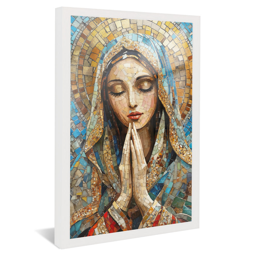 Saint Mary in Stained Glass V2277 Canvas