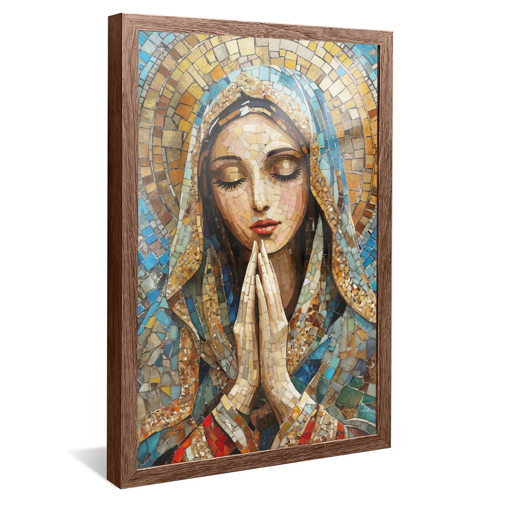 Saint Mary in Stained Glass V2277 Canvas