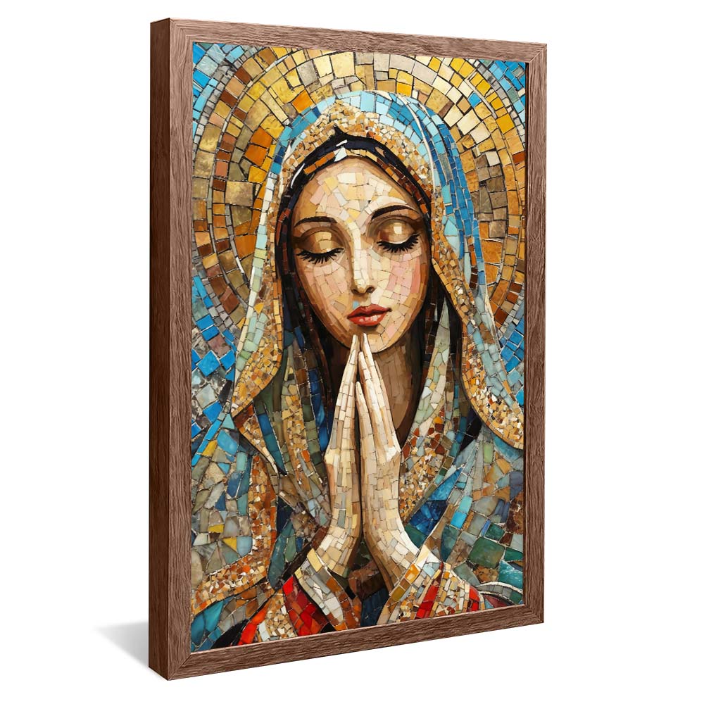 Saint Mary in Stained Glass V2277 Canvas