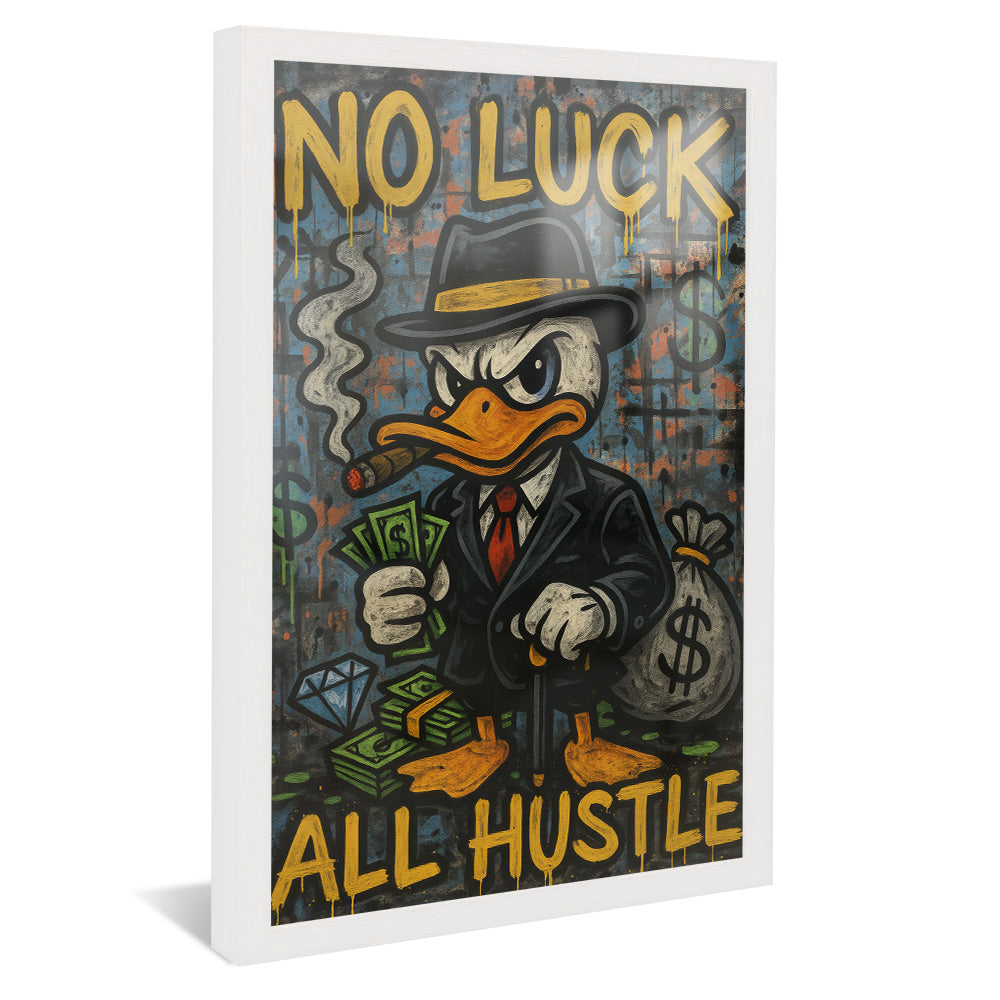 No Luck, All Hustle V2265 Canvas