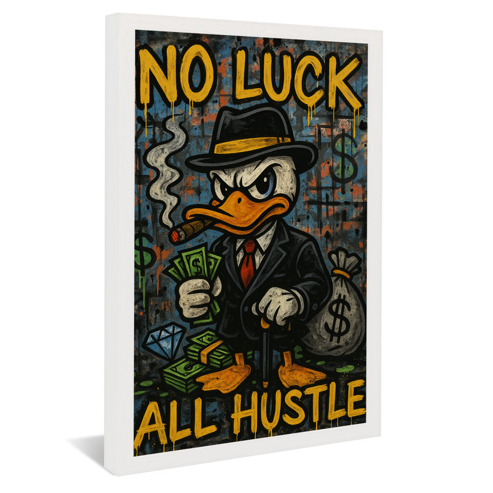 No Luck, All Hustle V2265 Canvas