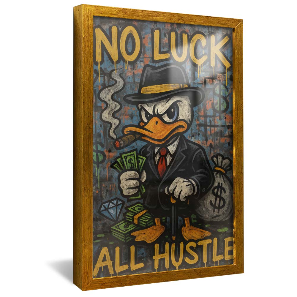 No Luck, All Hustle V2265 Canvas