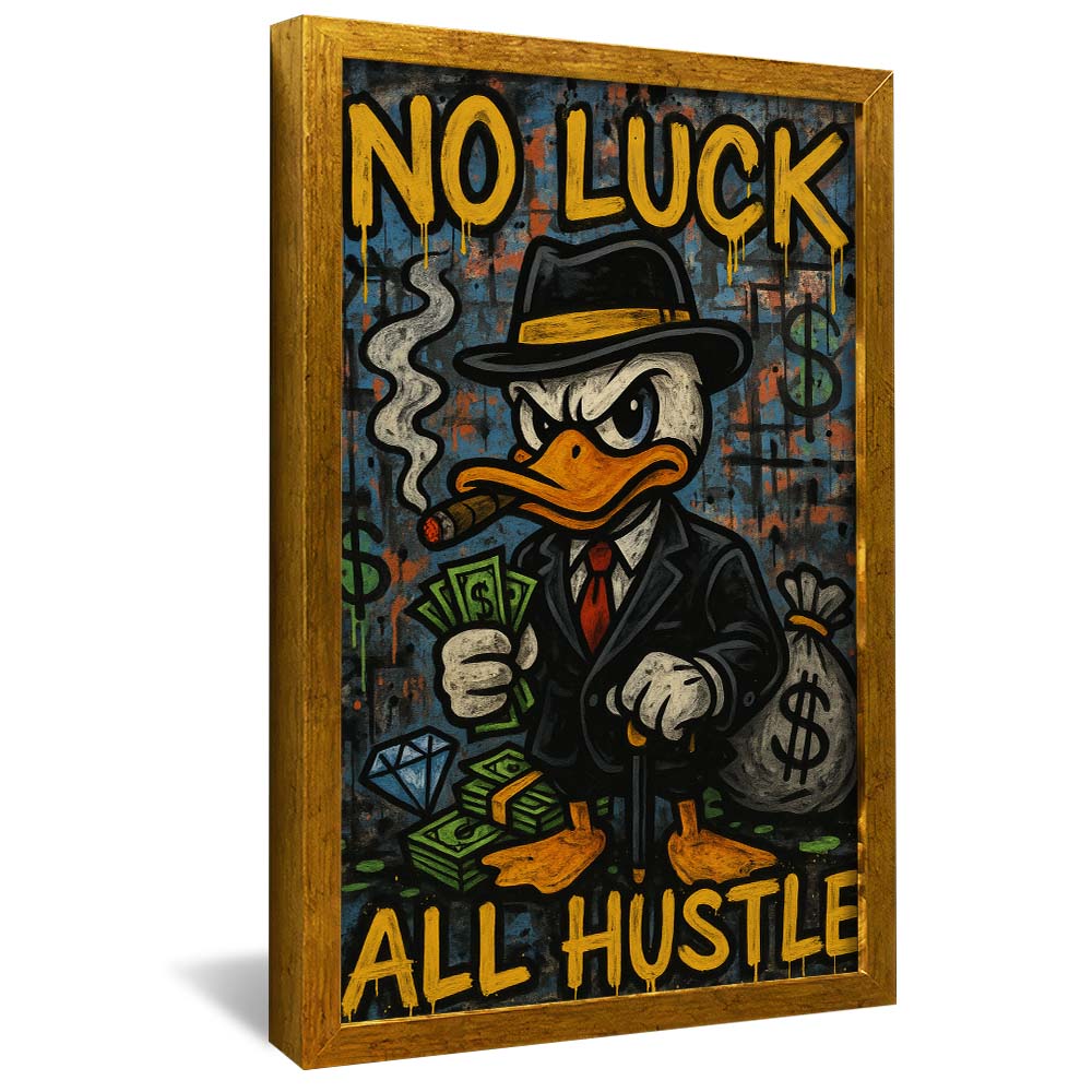 No Luck, All Hustle V2265 Canvas