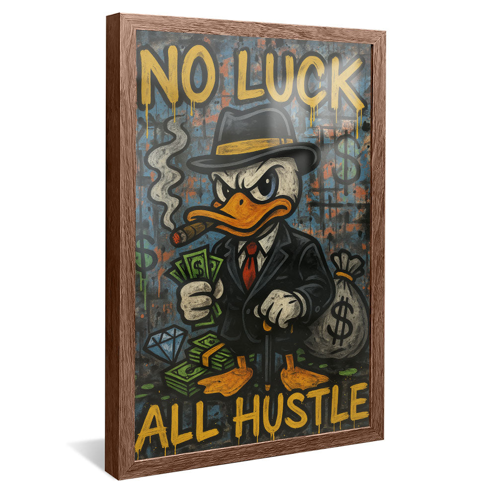 No Luck, All Hustle V2265 Canvas