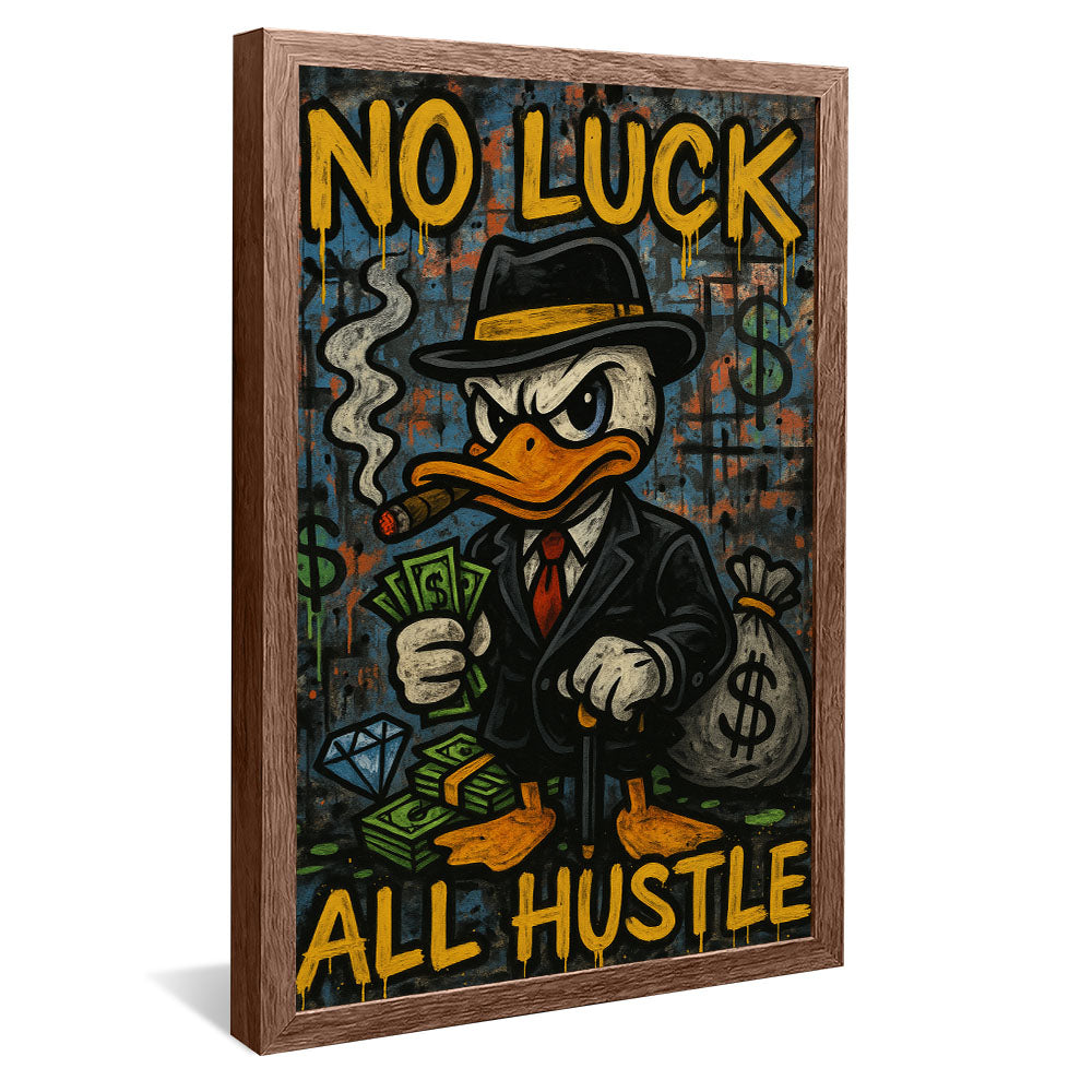 No Luck, All Hustle V2265 Canvas