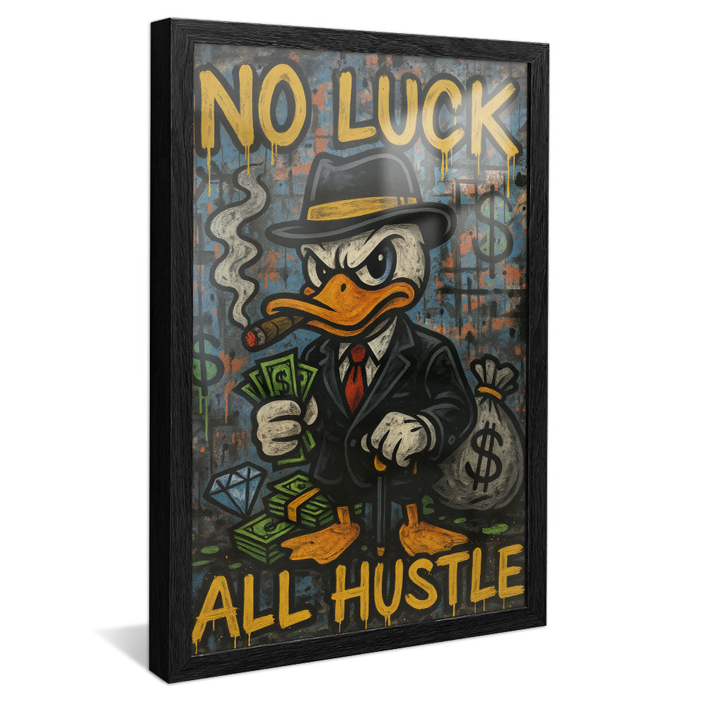 No Luck, All Hustle V2265 Canvas