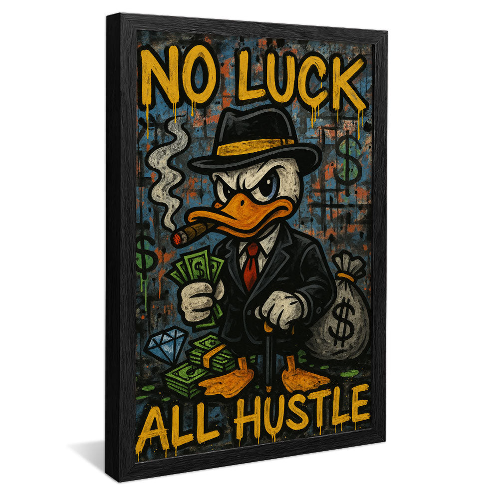No Luck, All Hustle V2265 Canvas