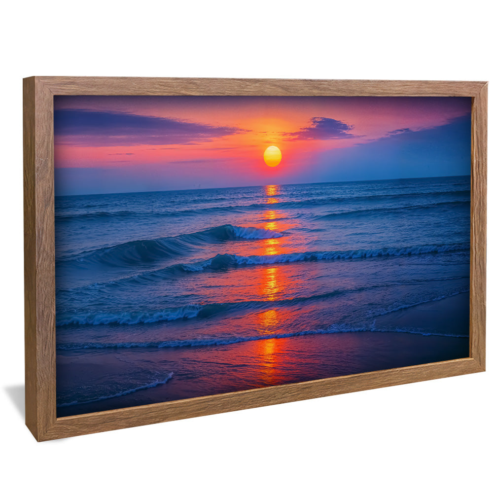 Sun Setting Ocean V2458 Canvas