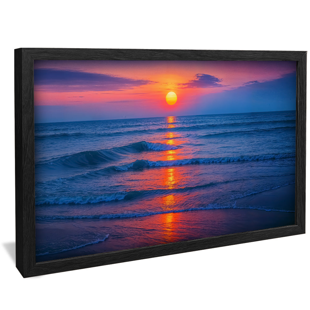 Sun Setting Ocean V2458 Canvas