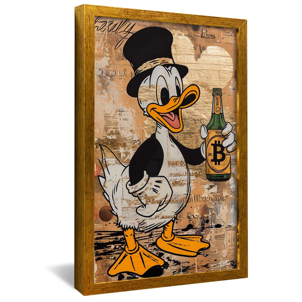 Scrooge McDuck and Bitcoin V2204 Canvas