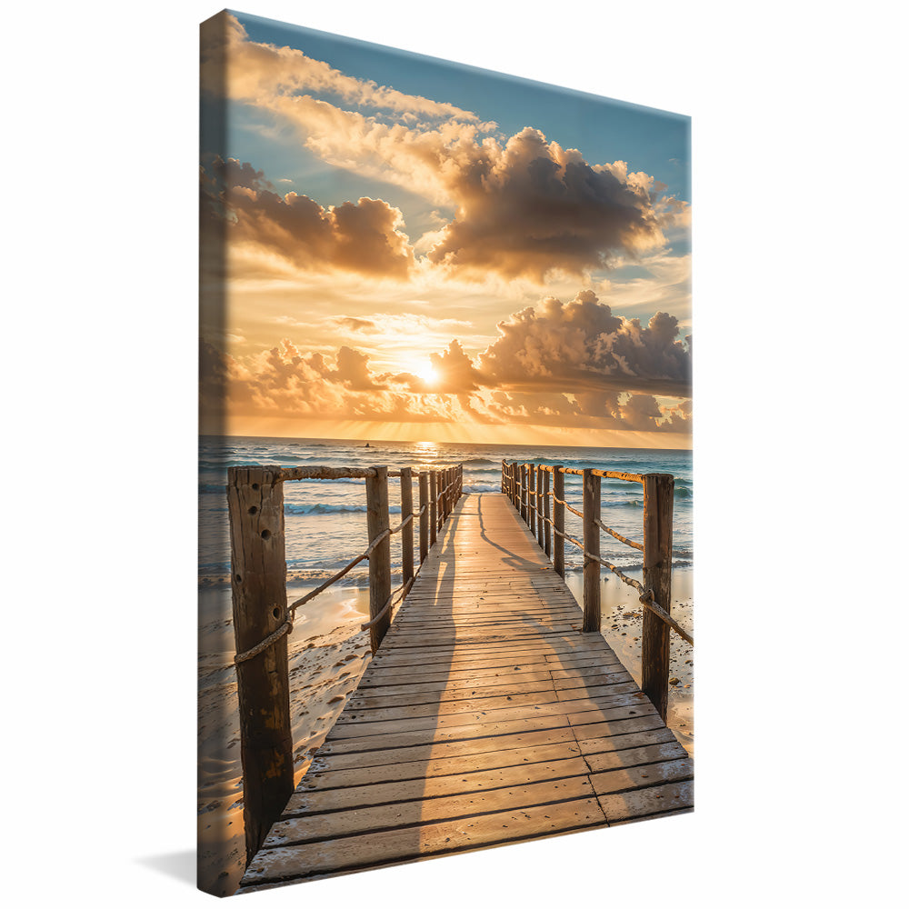 Pier at Sunset V2261 Canvas