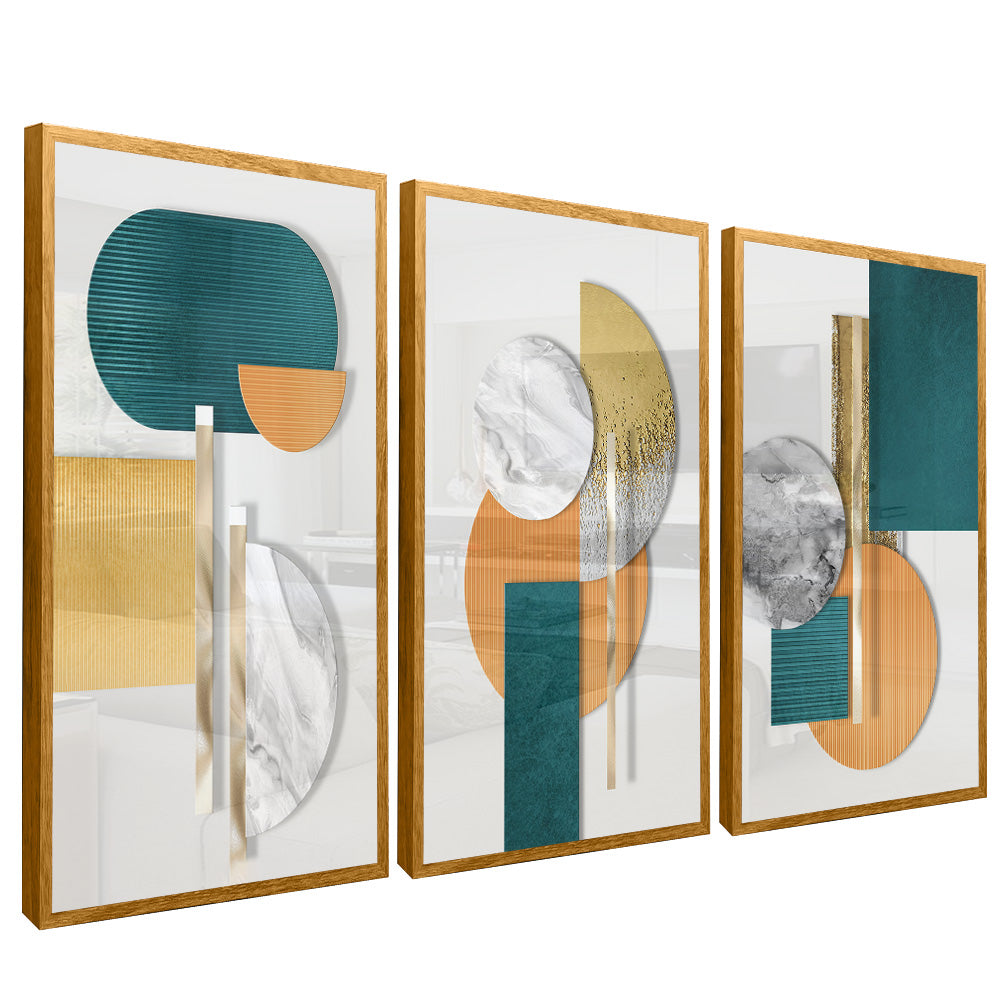 Minimalist Green Trio V2351 Canvas