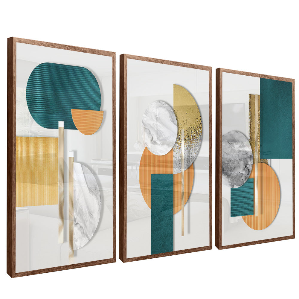 Minimalist Green Trio V2351 Canvas