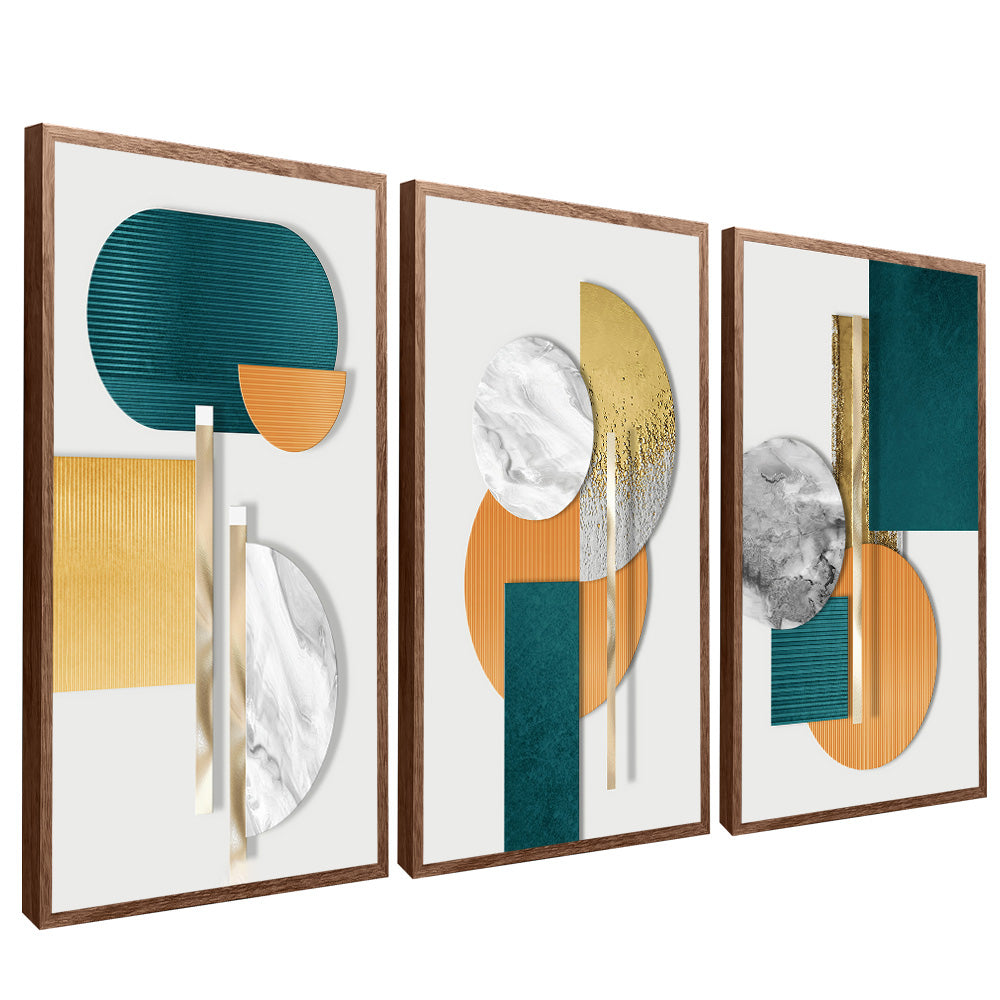 Minimalist Green Trio V2351 Canvas