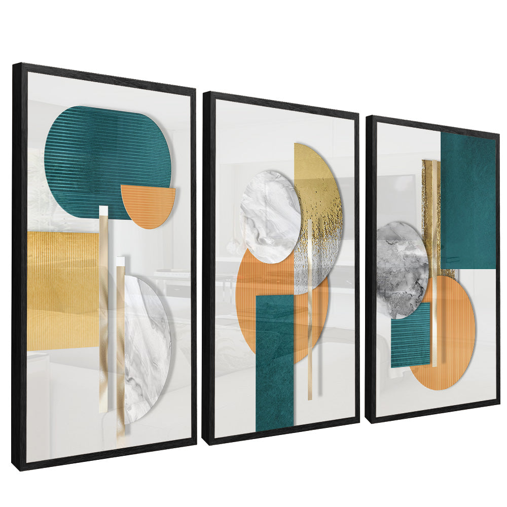 Minimalist Green Trio V2351 Canvas