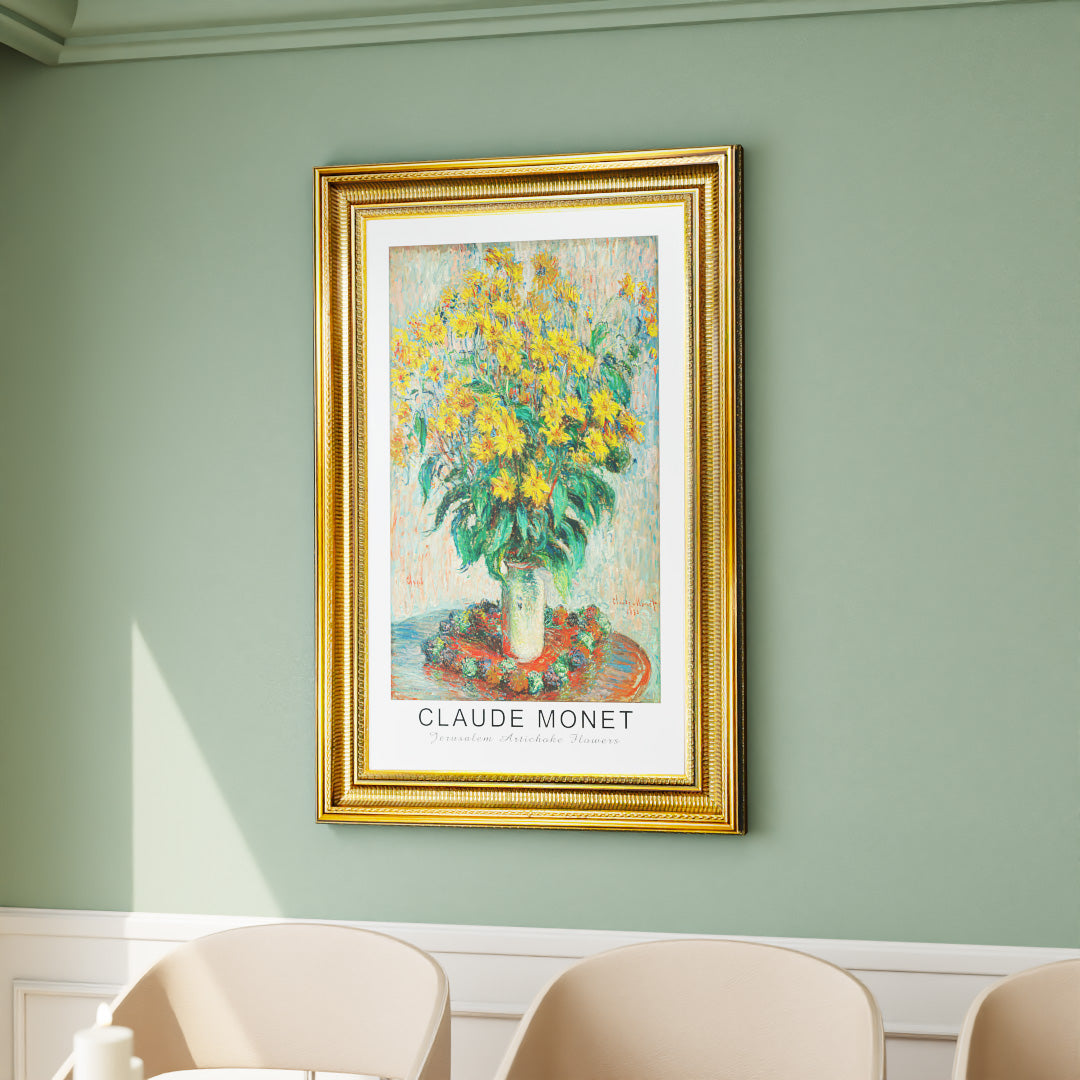 Claude Monet Jerusalem Artichoke Flowers Canvas