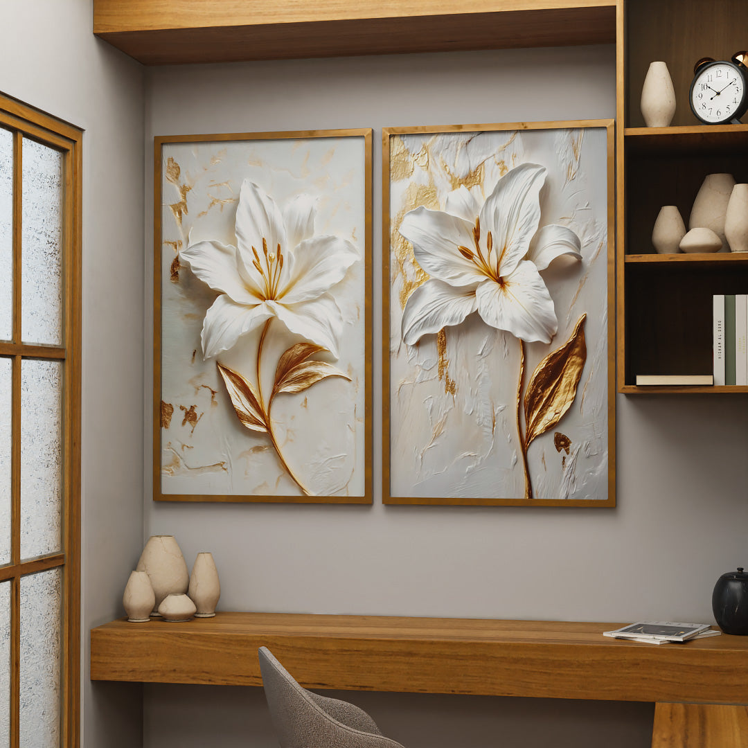 Milk Floral Duo V2334 Canvas