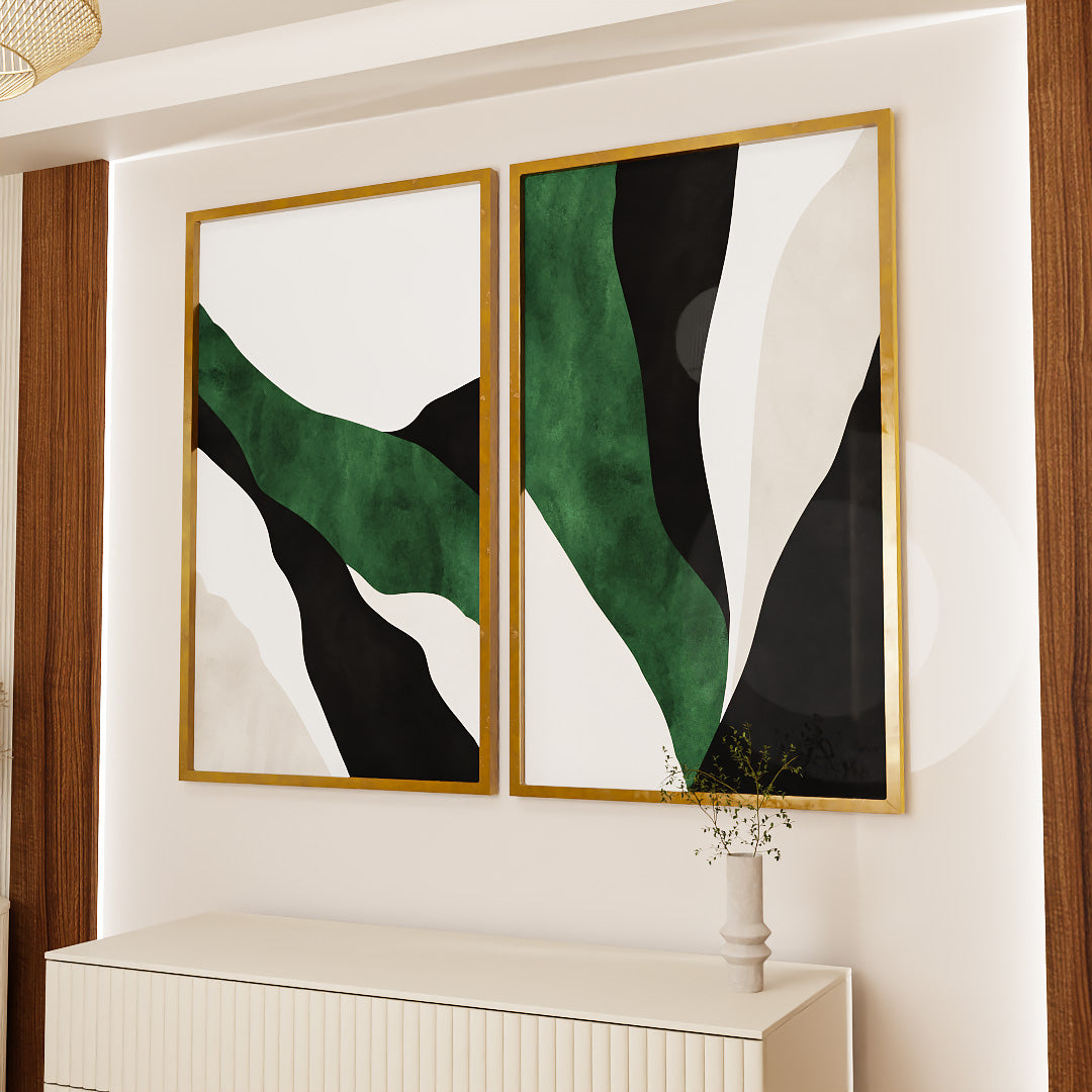 Abstract Stripes Panel Duo V2344 Canvas