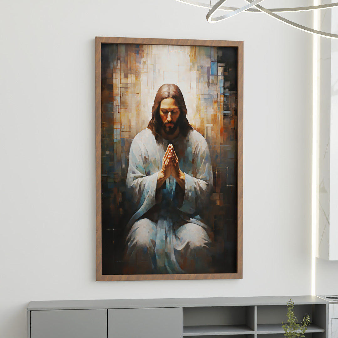 Jesus Praying Painting V701 Canvas