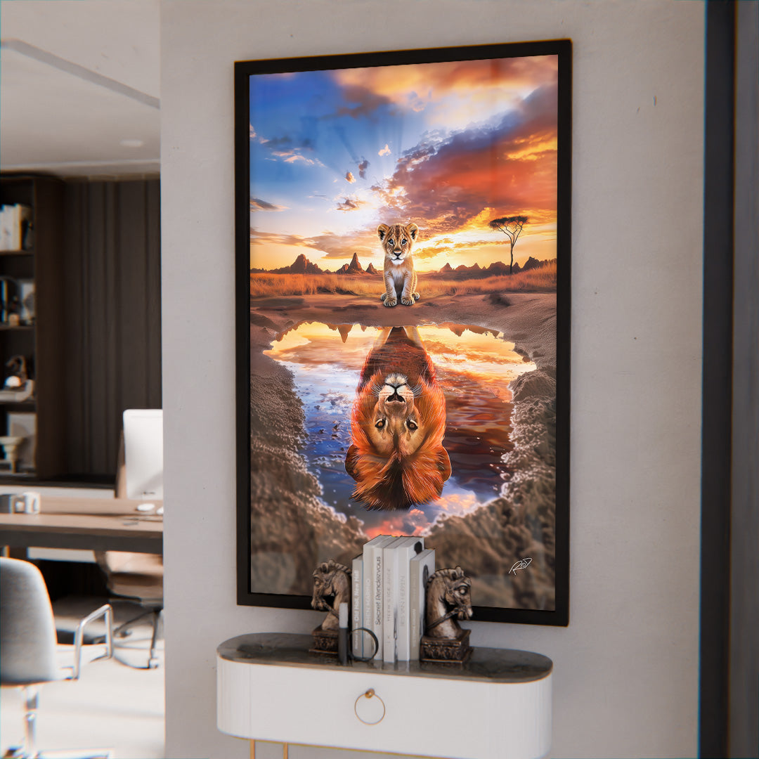 Lion Reflection V2247 Canvas