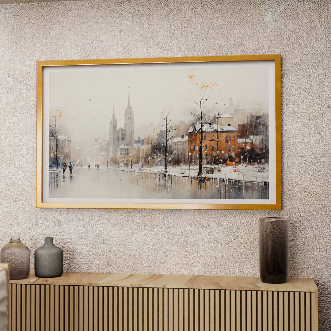 Snow City Landscape V2504 Canvas