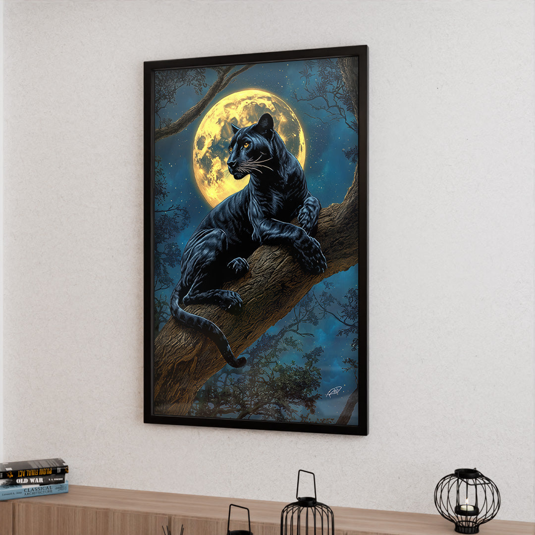 Panther in the Moonlight V2416 Canvas