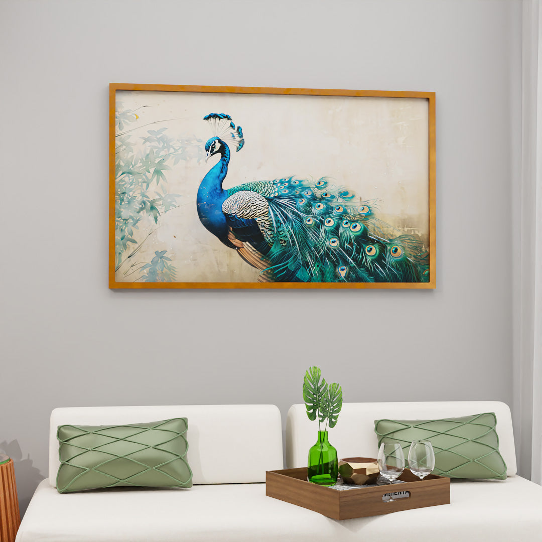 Vintage Peacock V2506 Canvas