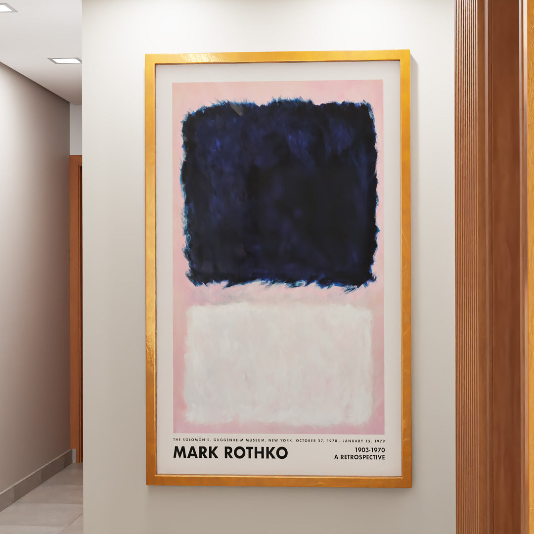 Mark Rothko Black on Pink and White V2428 Canvas
