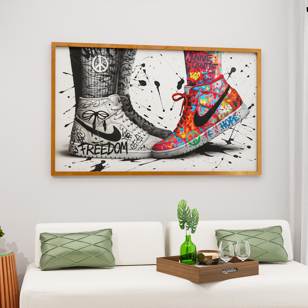 Sneaker Graffiti Love V2457 Canvas
