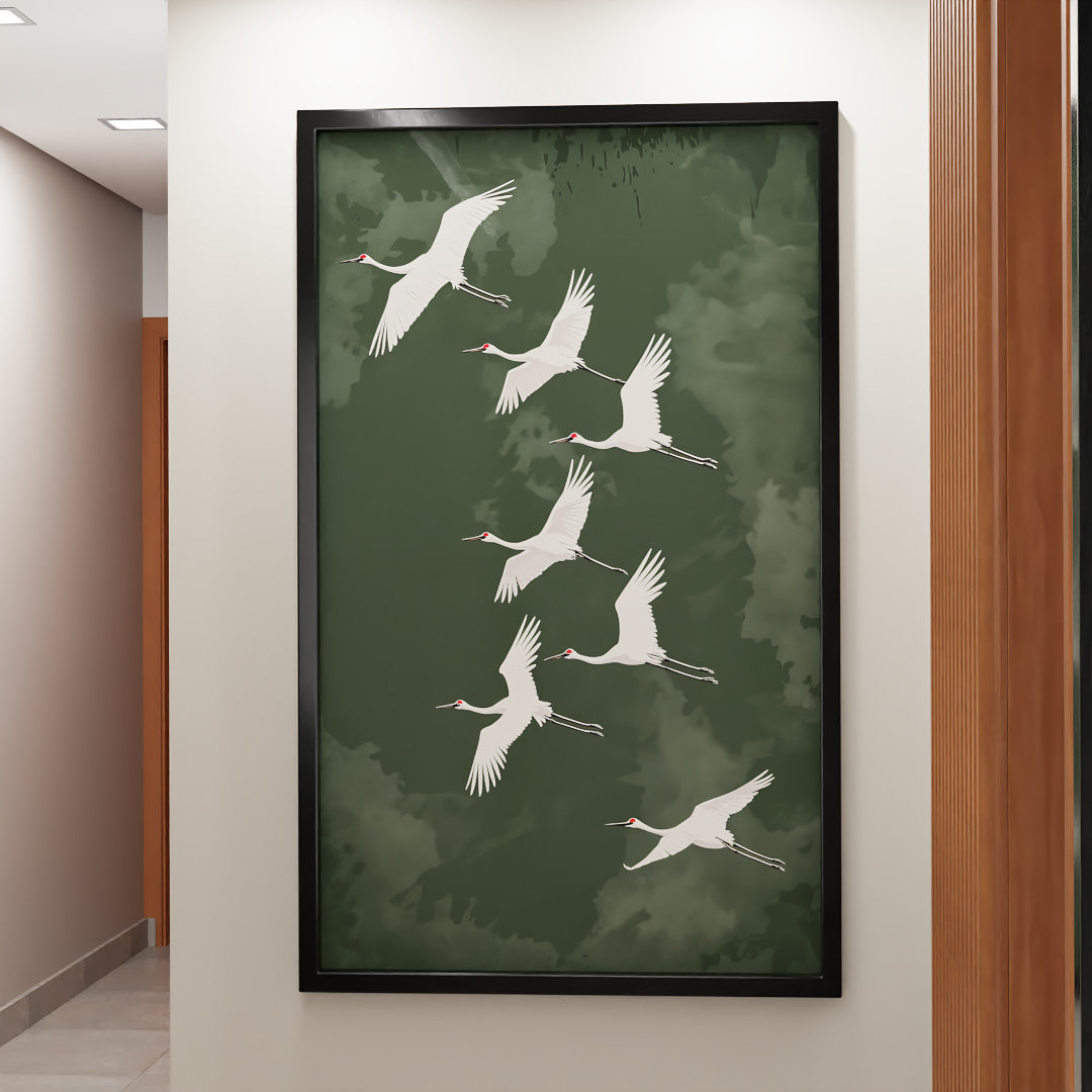 Seagulls in Flight V2482 Canvas