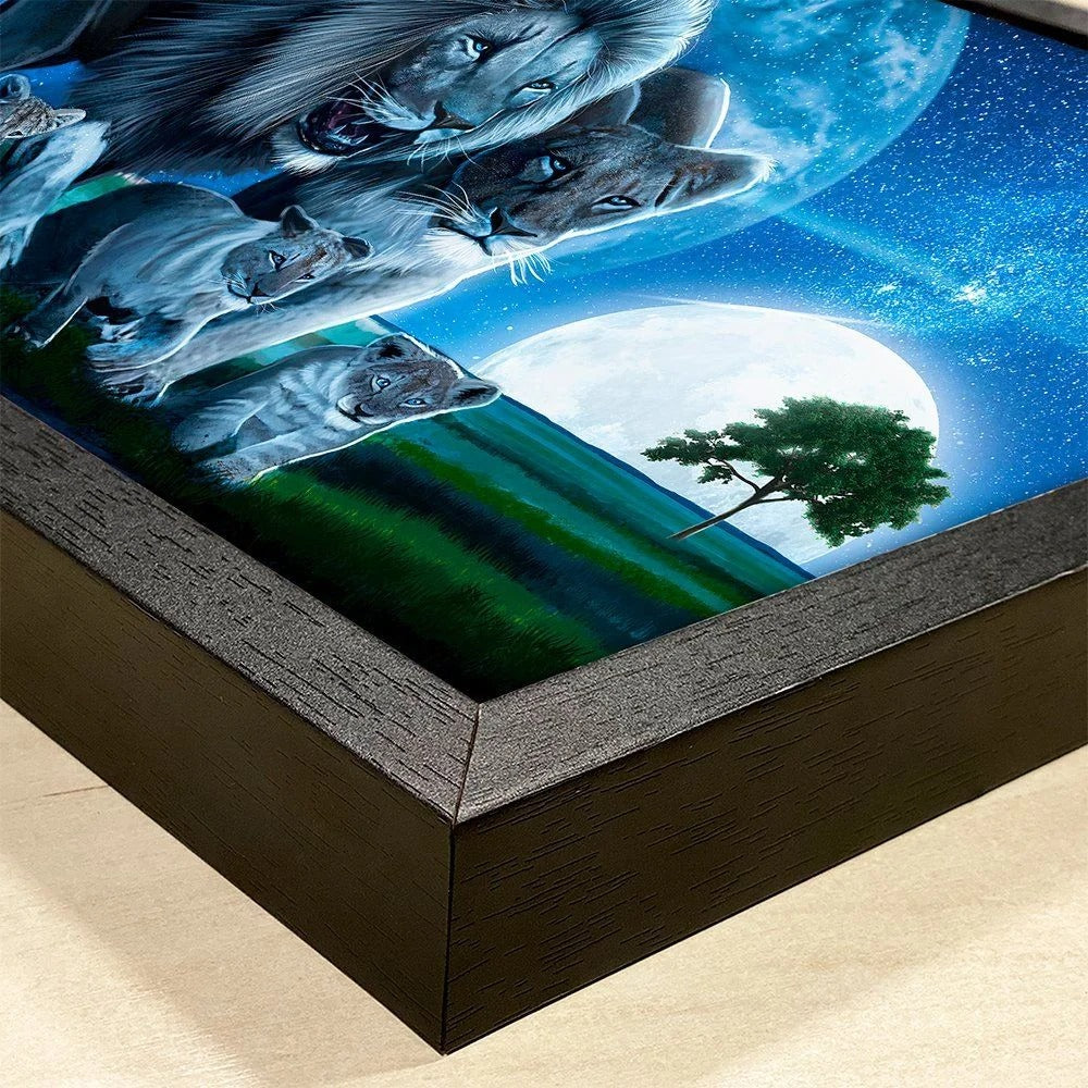 Savanna Lion Family Canvas