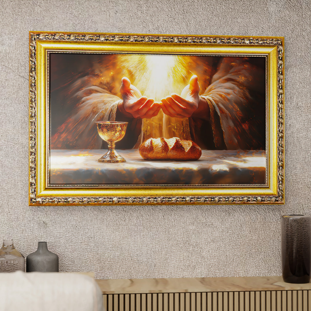 Blessed Bread and Wine Canvas