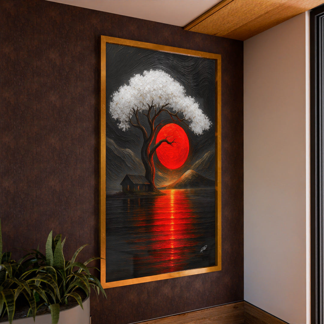 Tree at Sunset V2417 Canvas