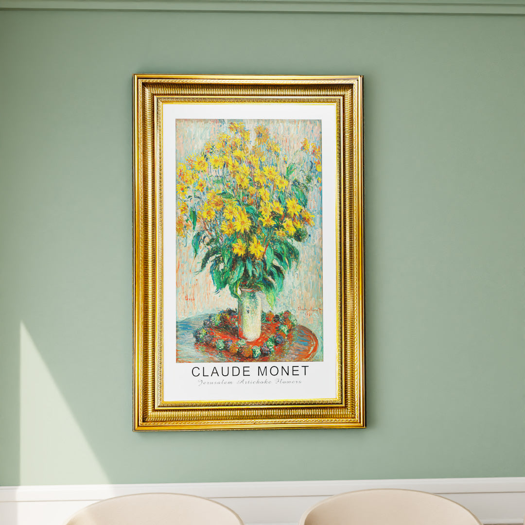 Claude Monet Jerusalem Artichoke Flowers Canvas