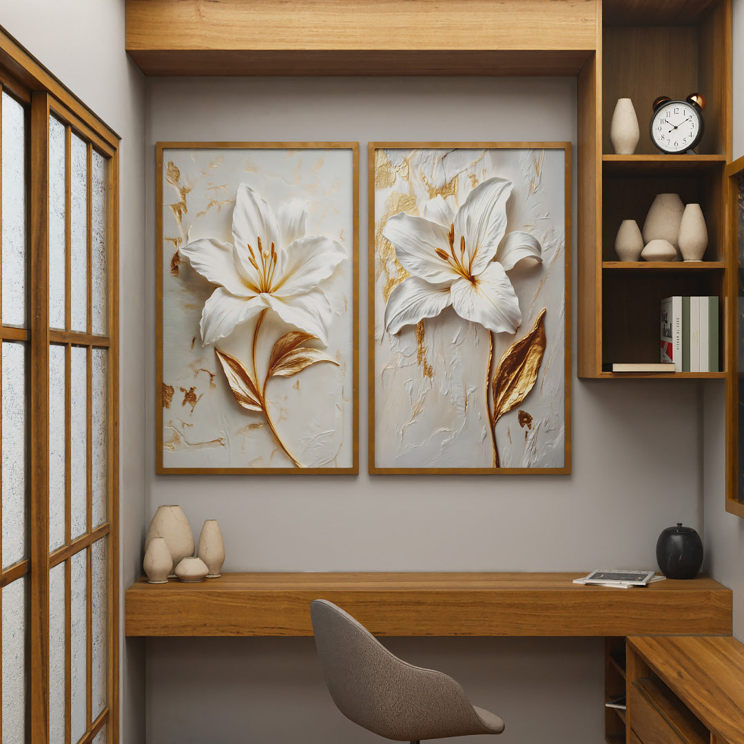 Milk Floral Duo V2334 Canvas