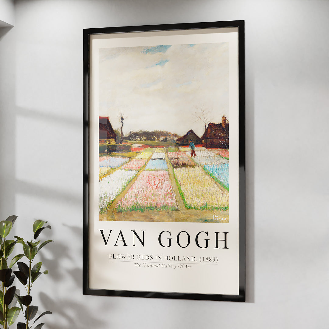 Van Gogh Flowers beds in Holland  V2398 Canvas